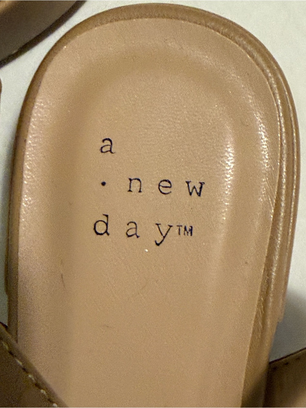NWT | A New Day | Delores Tan Block Heel Sandal With Ankle Strap | sz 9 - Picture 6 of 8